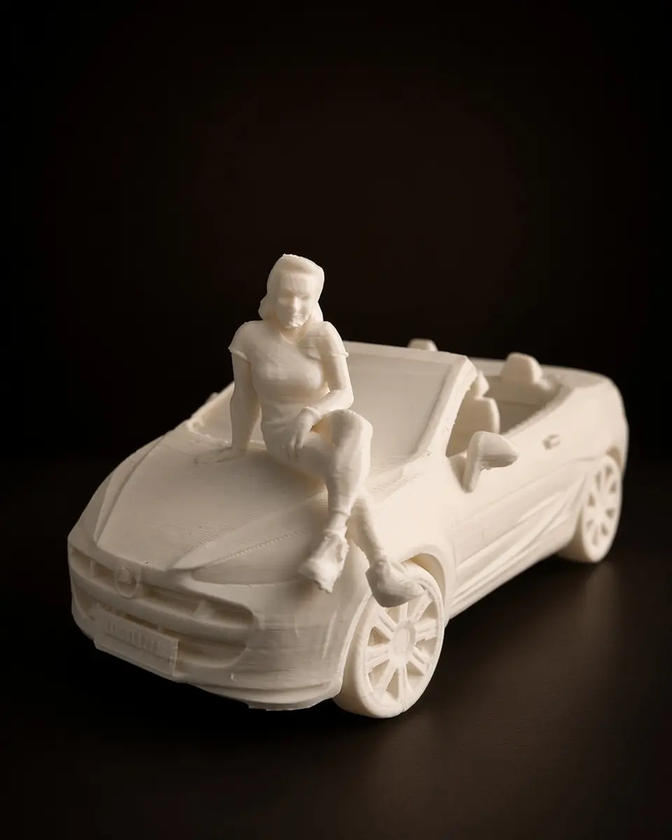 Auto — FDM PLA, nesfarbený výtlačok